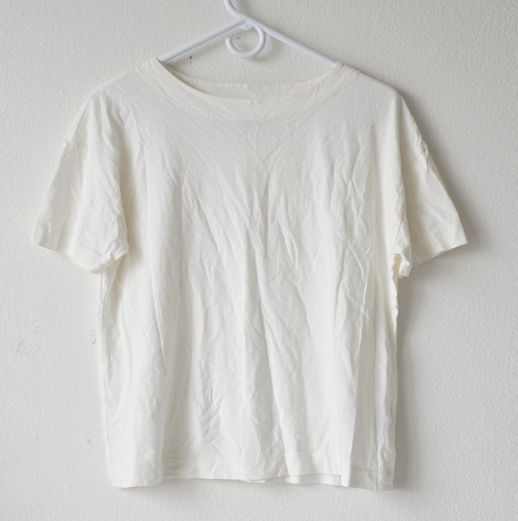 Madewell Rivet & Thread Boxy-Crop Tee - Picture 1 of 8